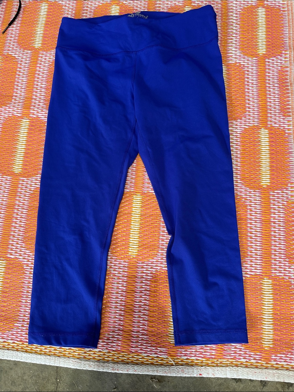 90 Degree By Reflex Royal Blue Capri Leggings